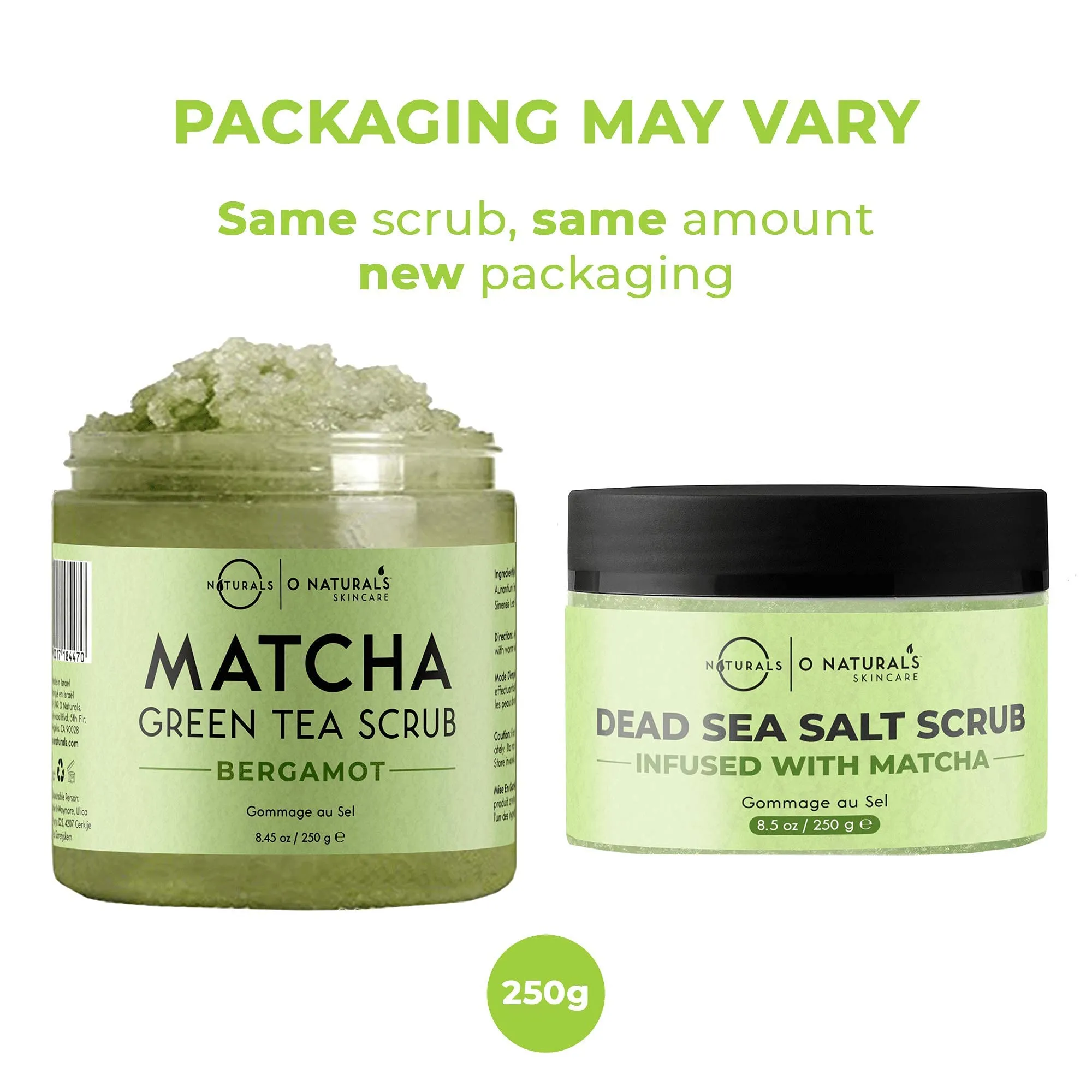 O Naturals Mens Exfoliating Matcha & Bergamot Scrub, for Face Body & Foot. Anti-Aging Mens Skin Care Routine. Blackhead & Helps Acne Pore Minimizer Ultra Hydrating Organic Oils 8.45oz