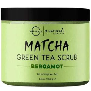 O Naturals Mens Exfoliating Matcha & Bergamot Scrub, for Face Body & Foot. Anti-Aging Mens Skin Care Routine. Blackhead & Helps Acne Pore Minimizer Ultra Hydrating Organic Oils 8.45oz