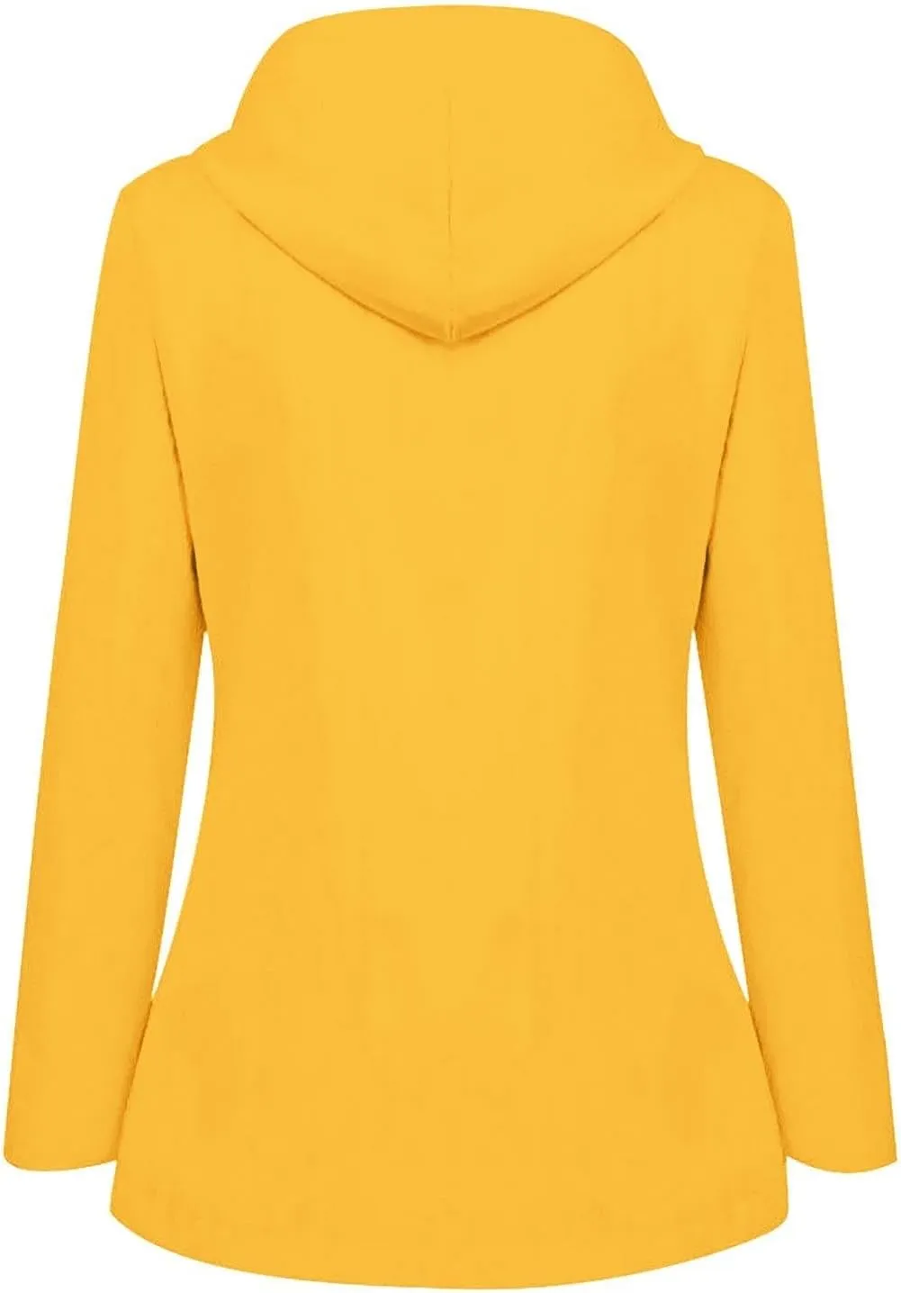 OIOLOYJM Yellow Rain Jacket Womens Waterproof with Hood Rain Coat with Hood Women Plus Size Winter Coats for Women Raincoats