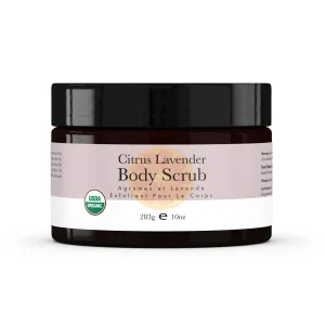 Organic Body Scrub - Citrus Lavender Sugar Scrub for Body Polish, Exfoliating Body Scrub Exfoliator & Foot Scrub, Body Exfoliator, Body Scrubs for Women Exfoliation, Sugar Scrubs for Women & Men