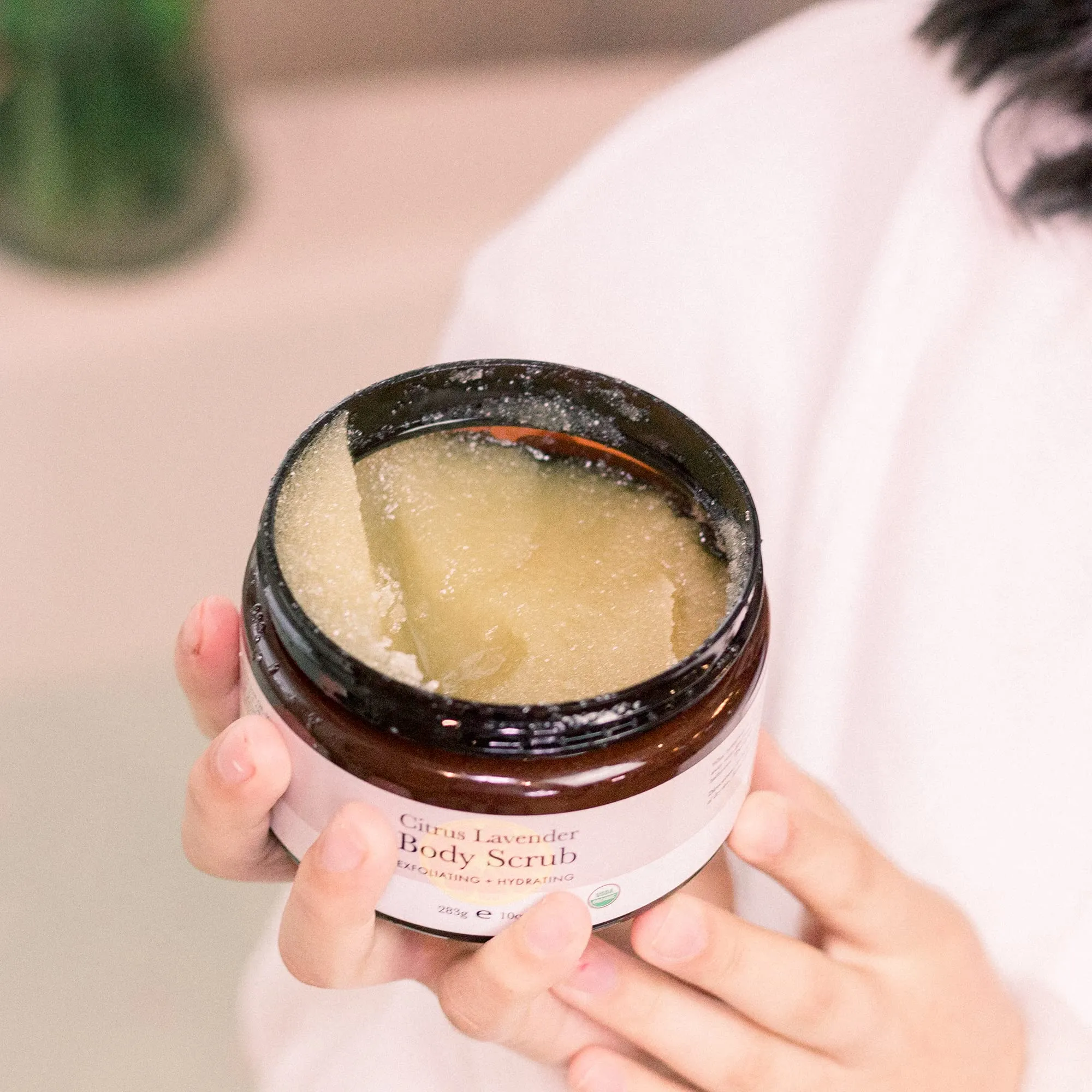Organic Body Scrub - Citrus Lavender Sugar Scrub for Body Polish, Exfoliating Body Scrub Exfoliator & Foot Scrub, Body Exfoliator, Body Scrubs for Women Exfoliation, Sugar Scrubs for Women & Men