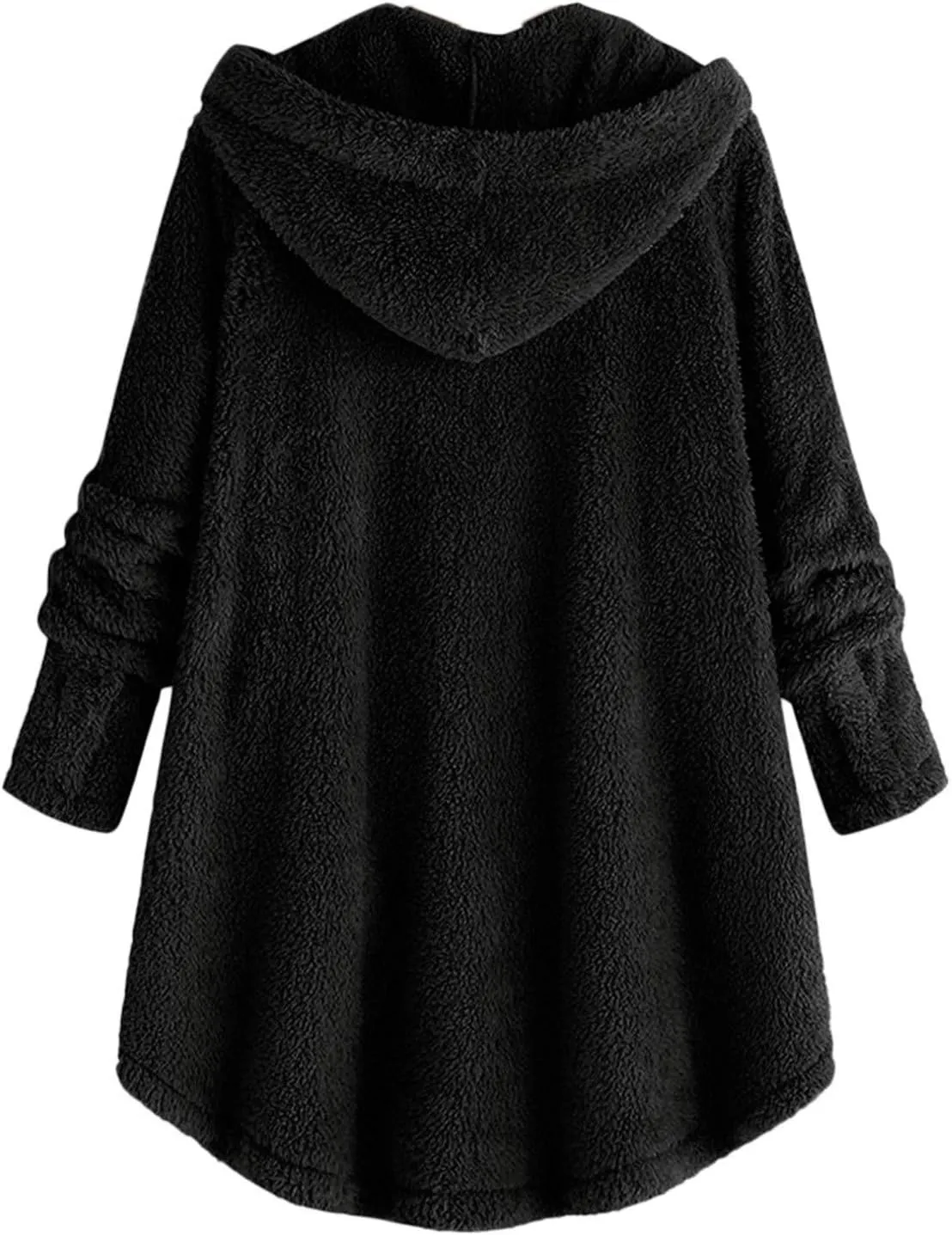 Outdoor Outerwear Long Hooded Button Sleeve Plus Size Women Women'S Coat with Hood Hiking Jacket Women Plus Size