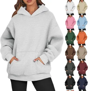 Oversized Hoodies for Women Fleece Plus Size Sweatshirts with Pocket Casual Pullover Tops Fall Winter Outfits