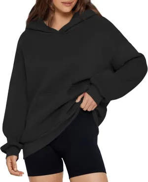 Oversized Hoodies for Women Fleece Pullover Pocket Loose Fit Y2k Hoodie Preppy Cute Sweatshirts Winter Sweaters