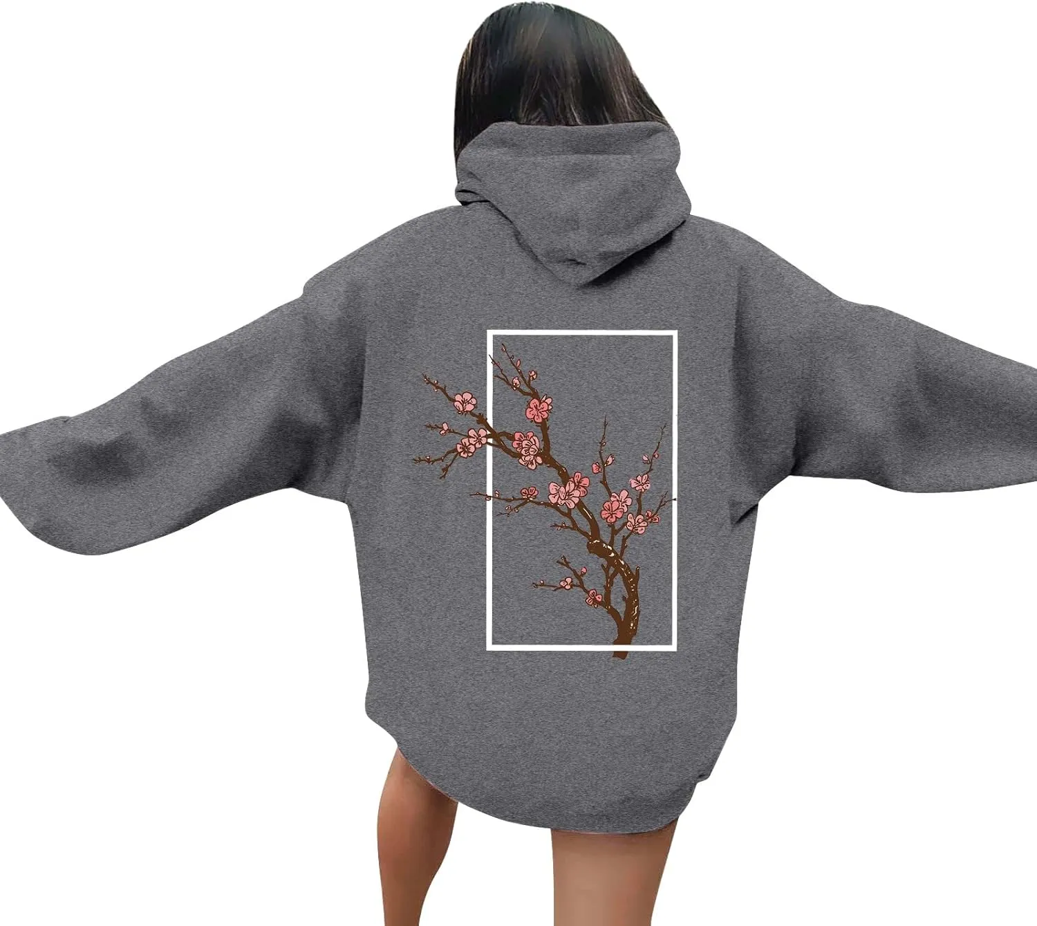 Oversized Hoodies for Women Plus Size Casual Graphic Sweatshirts Y2K Trendy Fall Pullover Top Teen Girls Cute Clothes