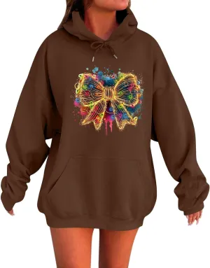 Oversized Hoodies for Women Plus Size Drop Shoulder Fleece Pullover Sweatshirts with Pocket Winter Long Sleeve Shirts