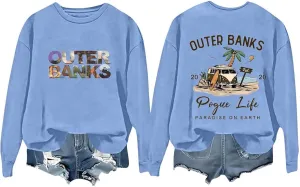 Oversized Sweatshirt for Women Crewneck Casual Tops Funny Letter Print Comfy Shirt Fashion Outfits Winter Clothes