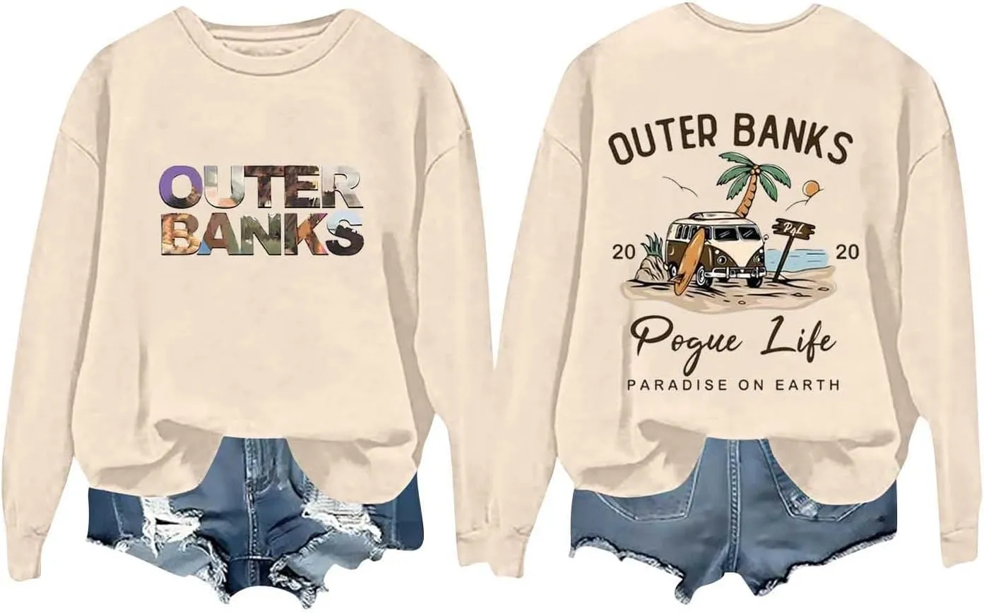 Oversized Sweatshirt for Women Crewneck Casual Tops Funny Letter Print Comfy Shirt Fashion Outfits Winter Clothes