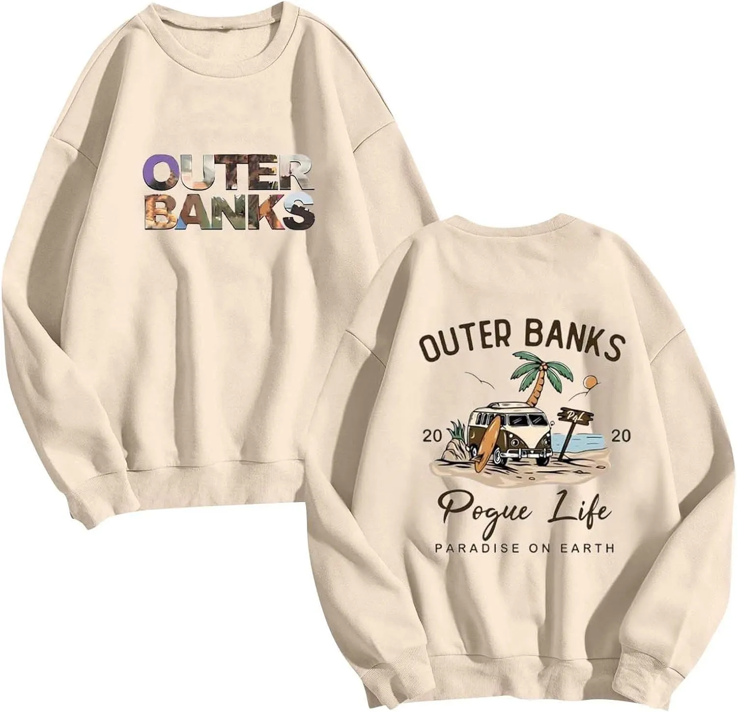 Oversized Sweatshirt for Women Crewneck Casual Tops Funny Letter Print Comfy Shirt Fashion Outfits Winter Clothes