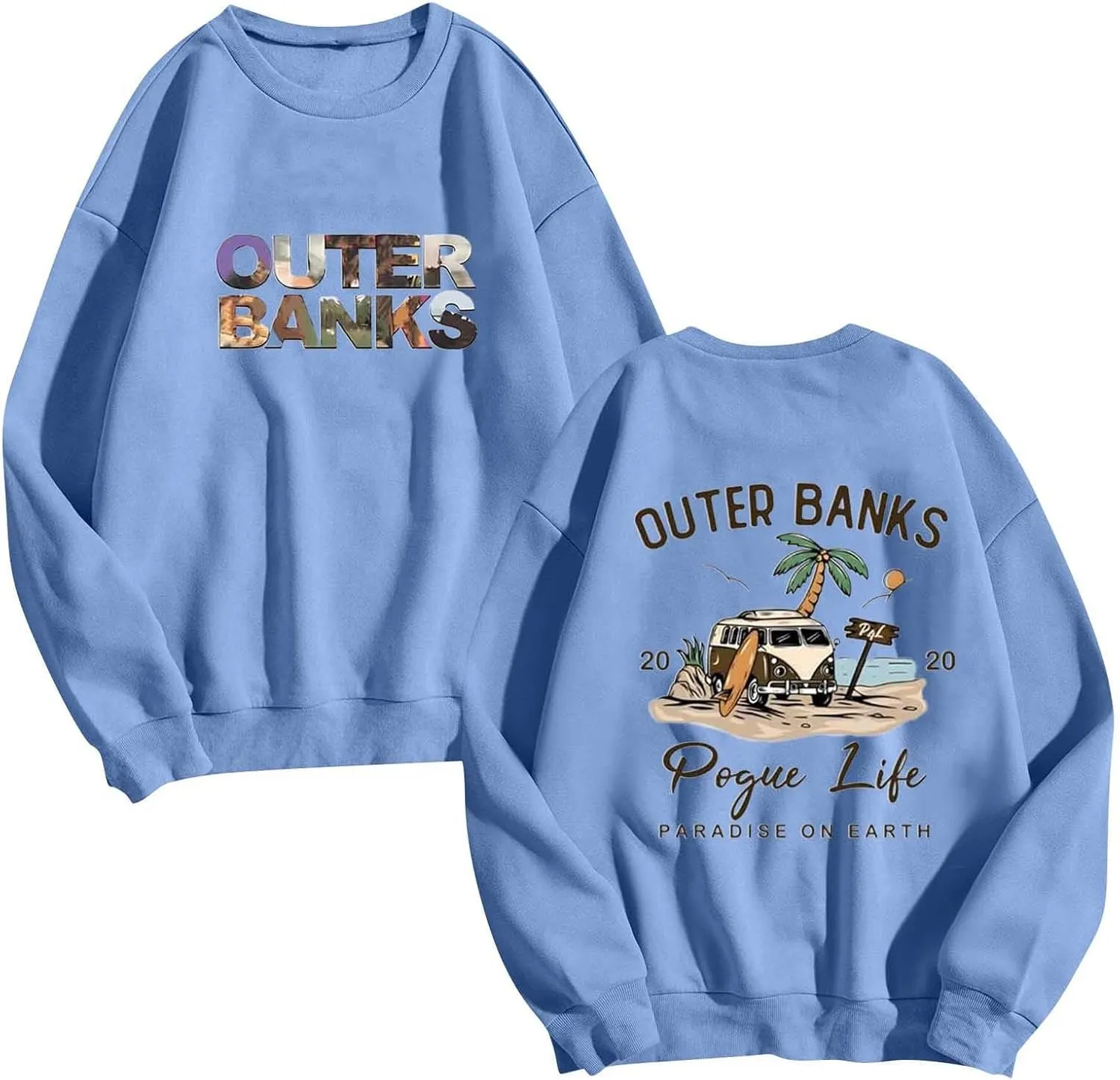 Oversized Sweatshirt for Women Crewneck Casual Tops Funny Letter Print Comfy Shirt Fashion Outfits Winter Clothes