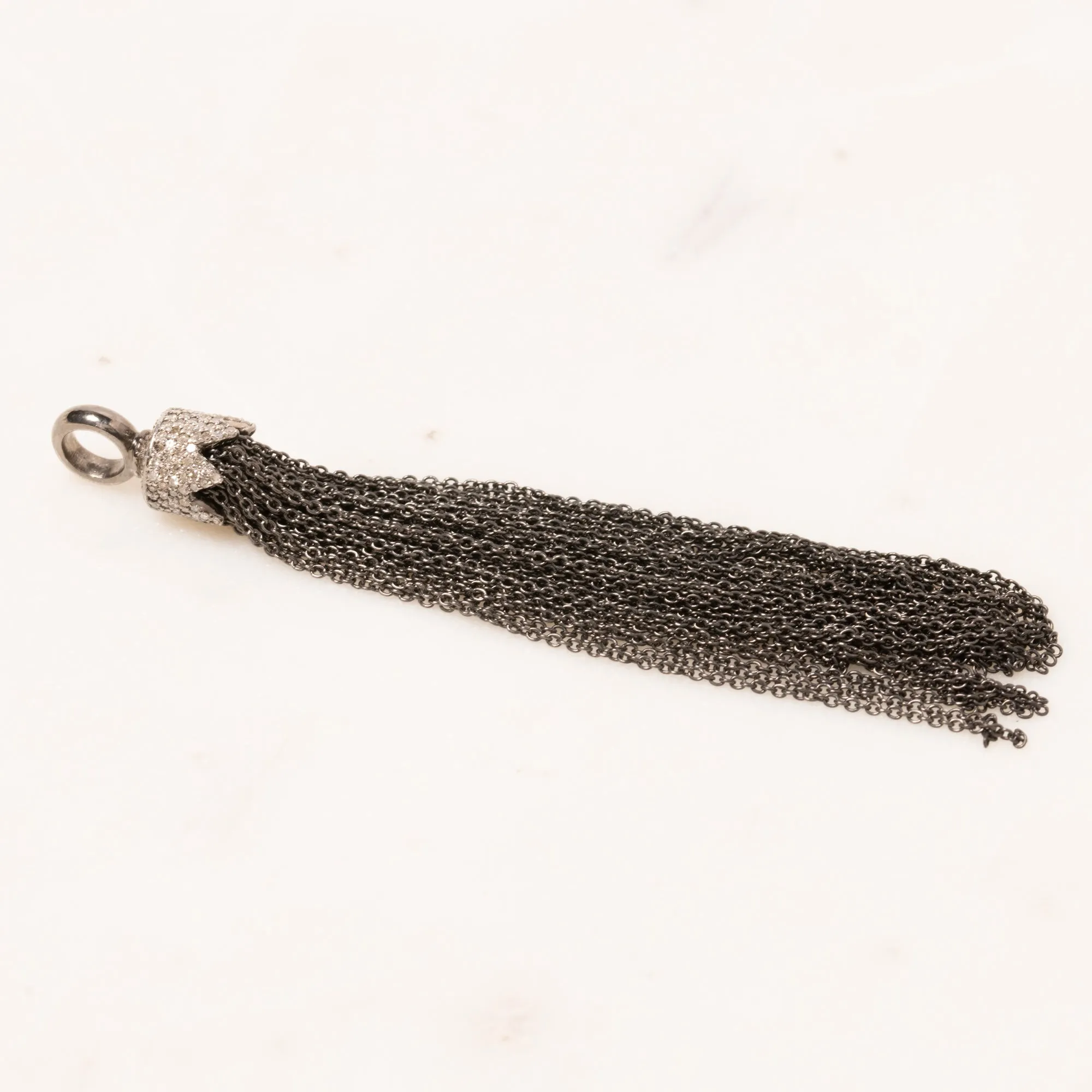 Pave Diamond and Chain Pendant