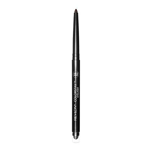 Pencil Eyeliner by Revlon, ColorStay Eye Makeup with Built-in Sharpener, Waterproof, Smudgeproof, Longwearing with Ultra-Fine Tip, 203 Brown, 0.01 Oz