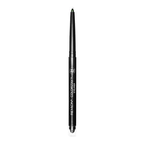 Pencil Eyeliner by Revlon, ColorStay Eye Makeup with Built-in Sharpener, Waterproof, Smudgeproof, Longwearing with Ultra-Fine Tip, 206 Jade, 0.01 Oz