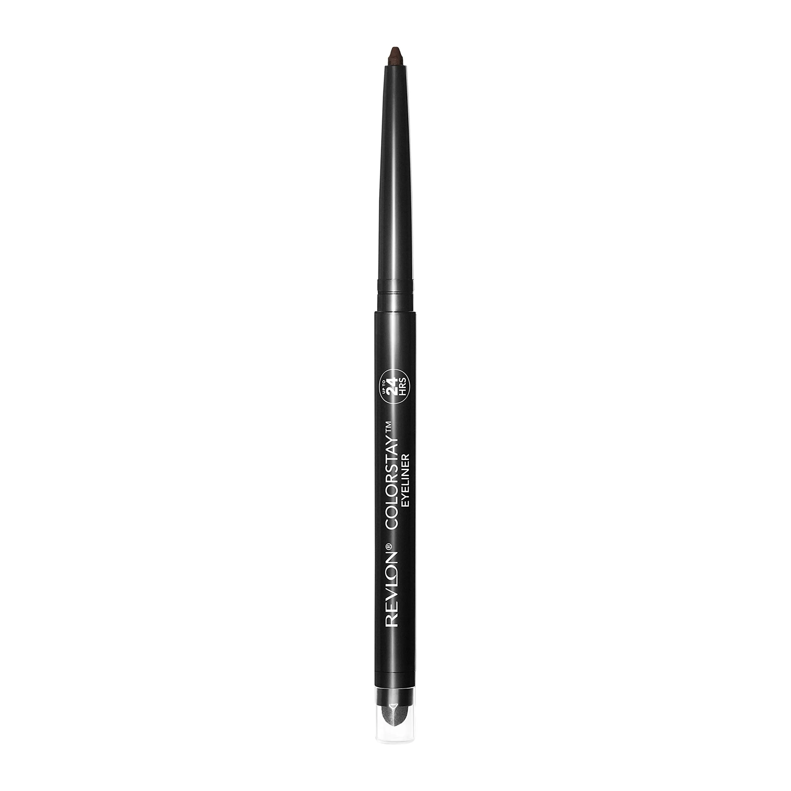 Pencil Eyeliner by Revlon, ColorStay Eye Makeup with Built-in Sharpener, Waterproof, Smudgeproof, Longwearing with Ultra-Fine Tip, Black Brown, 0.01 Oz
