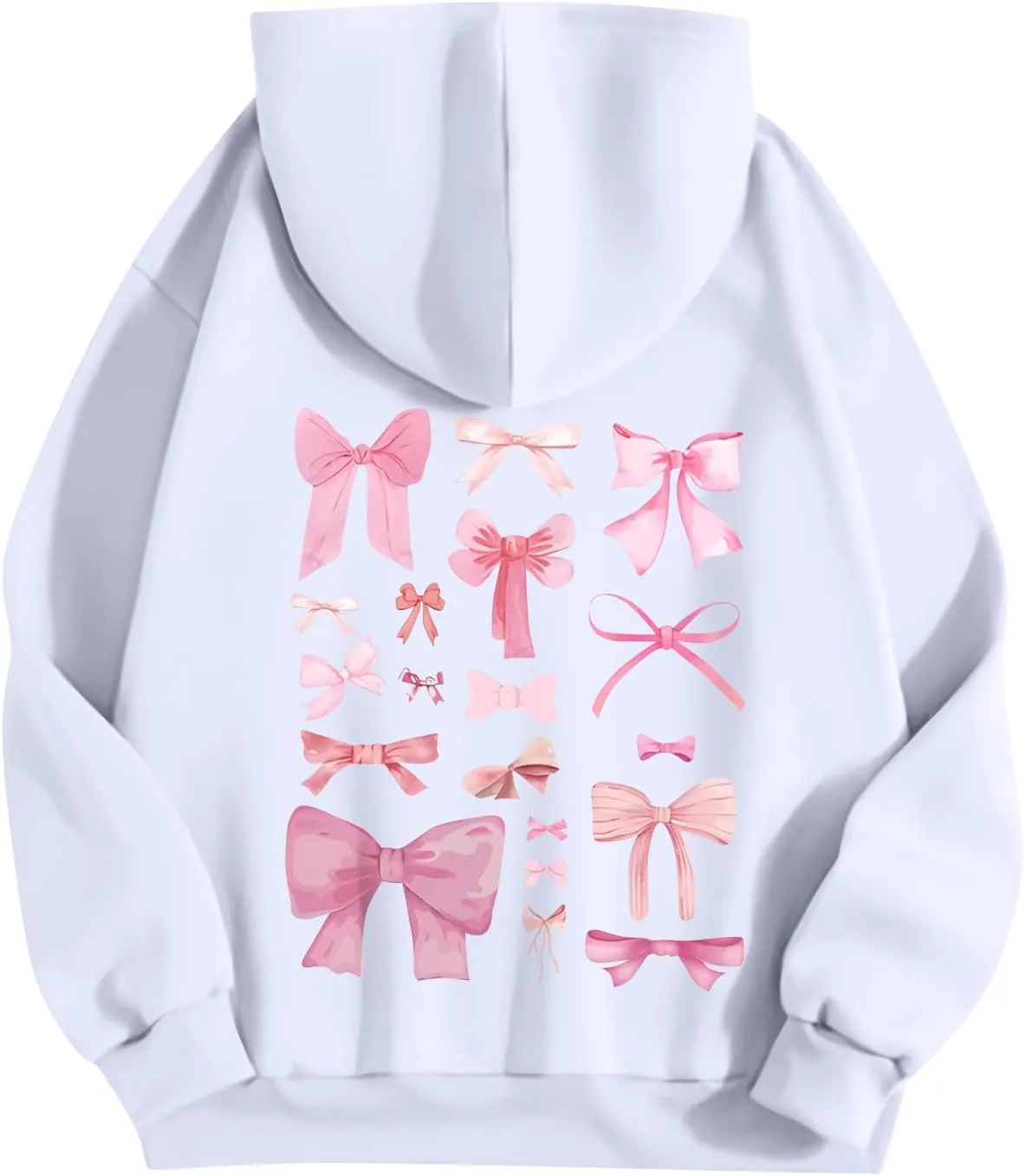 Pink Palm Puff Hoodie Preppy Y2k Hoodie Cute Graphic Hoodies for Teen Girls Oversized Clothes