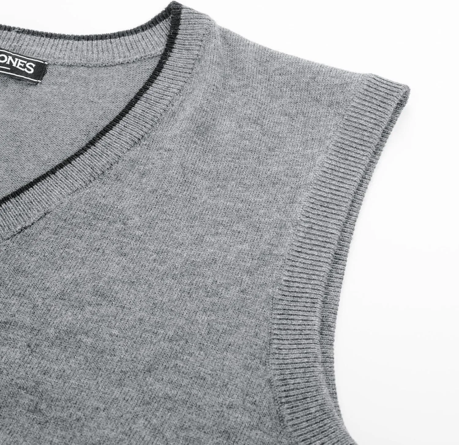 PJ PAUL JONES Mens Sweater Vest Wool Blended Knitted Vest Sweaters V-Neck Sleeveless Pullover Vests