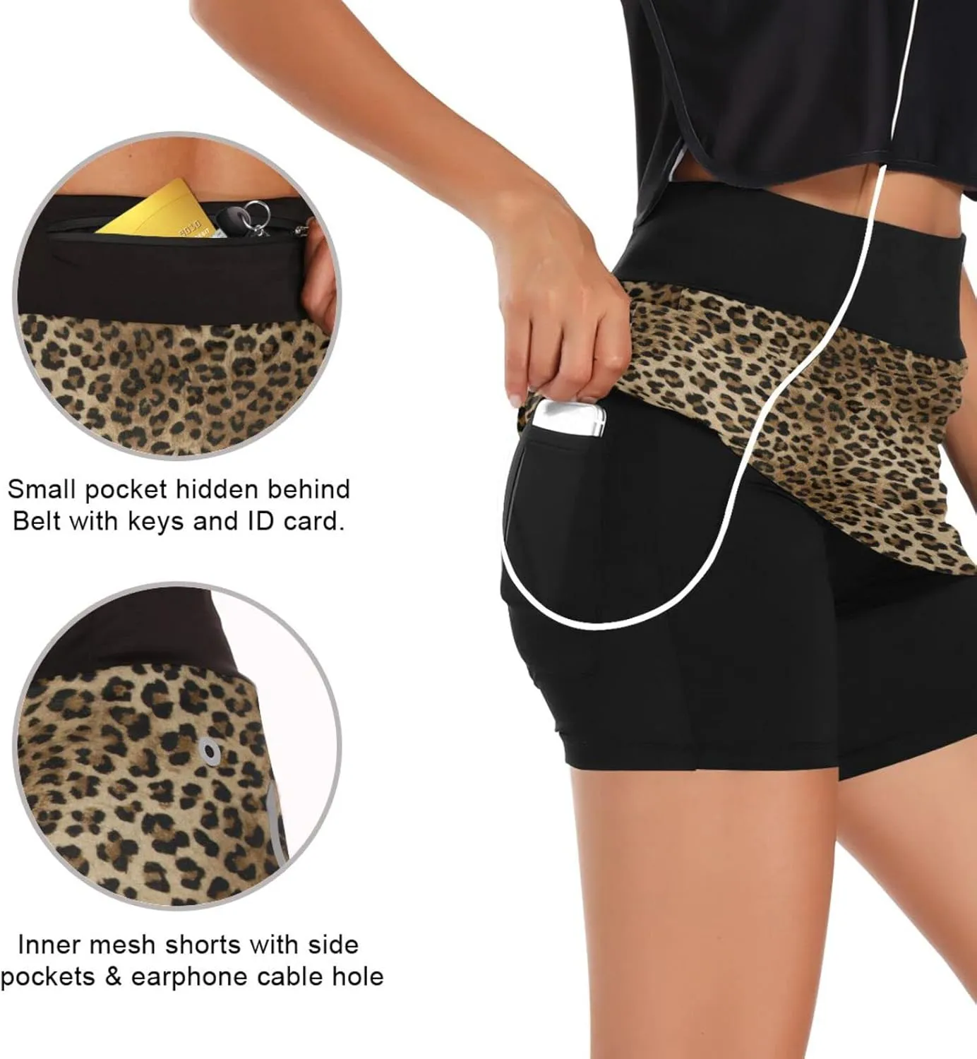 Plaaee Athletic Tennis Golf Skorts Skirts Dogs Prints Women Workout Sports Skirts S