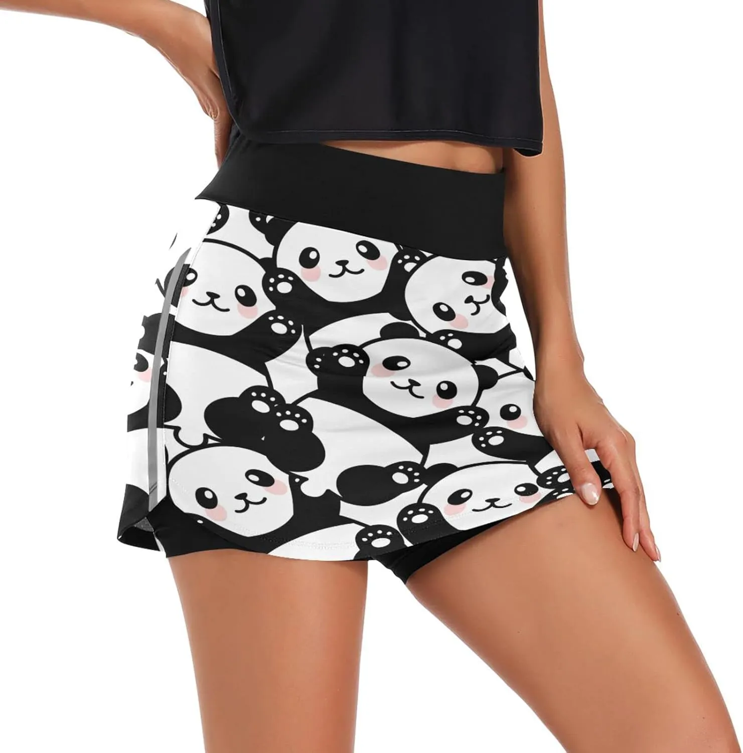 Plaaee Athletic Tennis Golf Skorts Skirts Dogs Prints Women Workout Sports Skirts S