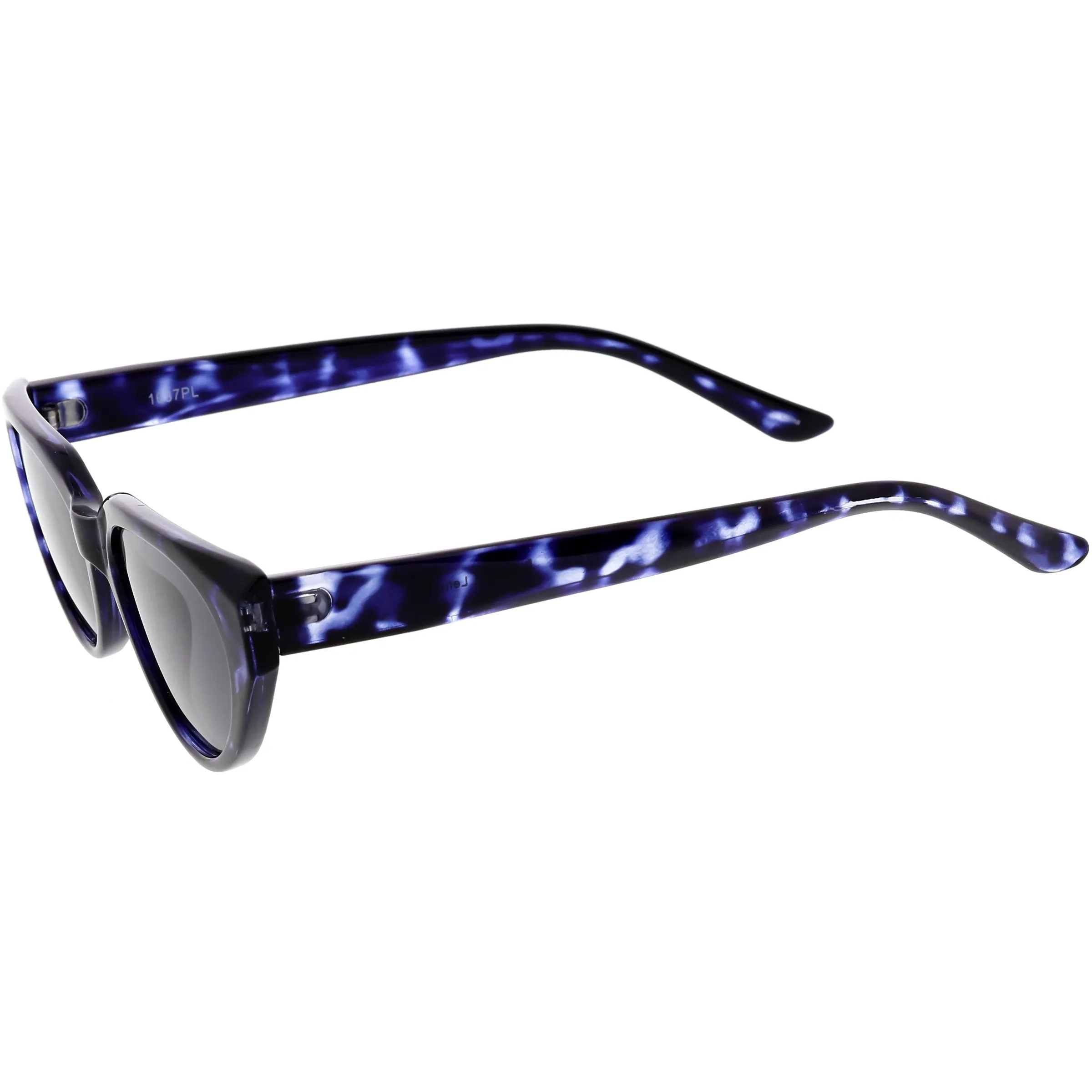 Polarized Neutral Colored Oval Lens Wide Arms Cat Eye Sunglasses C928