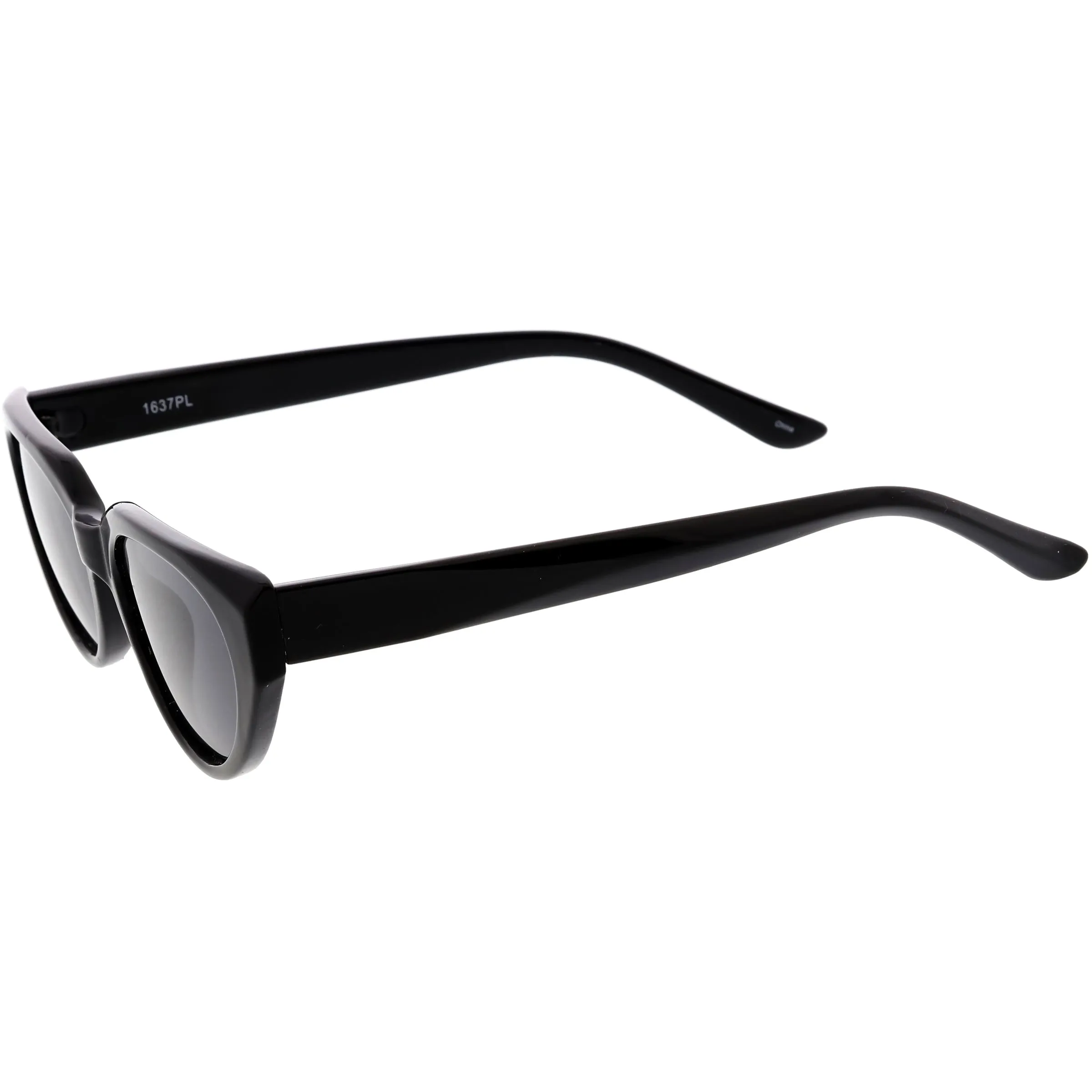 Polarized Neutral Colored Oval Lens Wide Arms Cat Eye Sunglasses C928