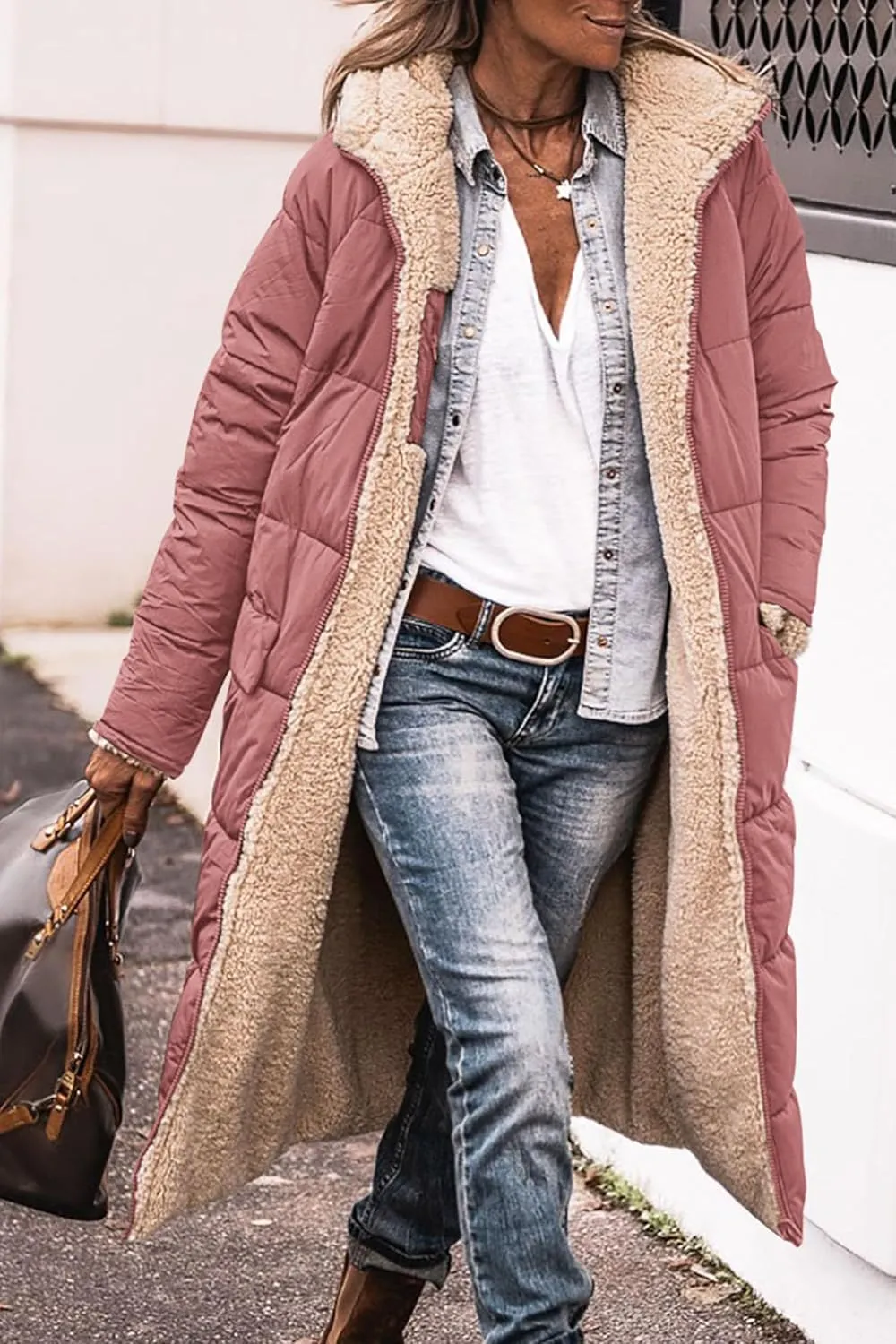 PRETTYGARDEN Women's 2025 Winter Fashion Clothes Oversized Shearling Fleece Long Coats Jackets