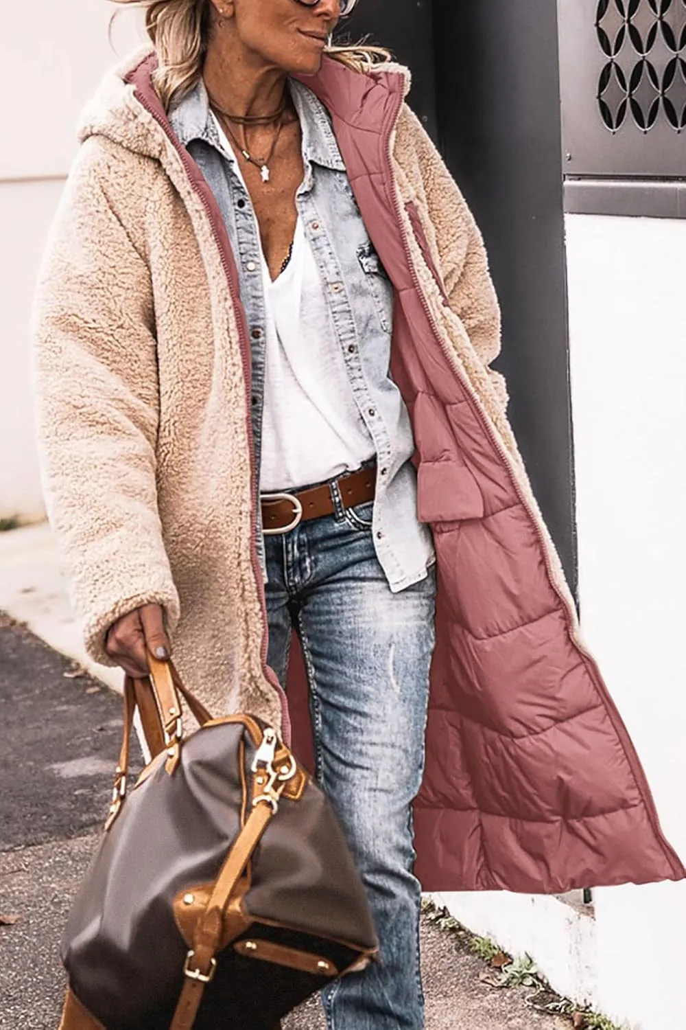 PRETTYGARDEN Women's 2025 Winter Fashion Clothes Oversized Shearling Fleece Long Coats Jackets