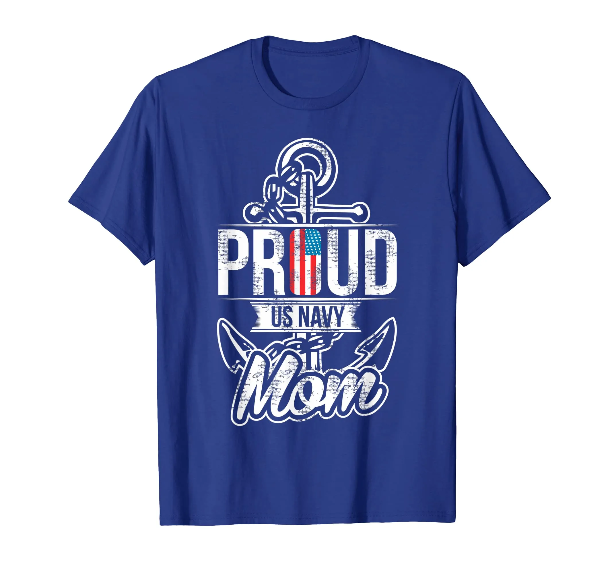 Proud US Navy Mom T-Shirt - Patriotic American Mother Tee