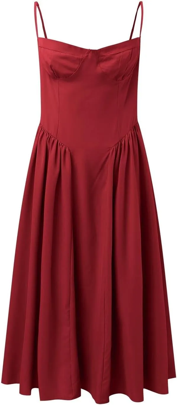 PTOLOCIF Summer Dresses for Women 2024, Trendy Bohemian Long Beach Sundresses Sleeveless Maxi Dress High Waisted Swing Dress