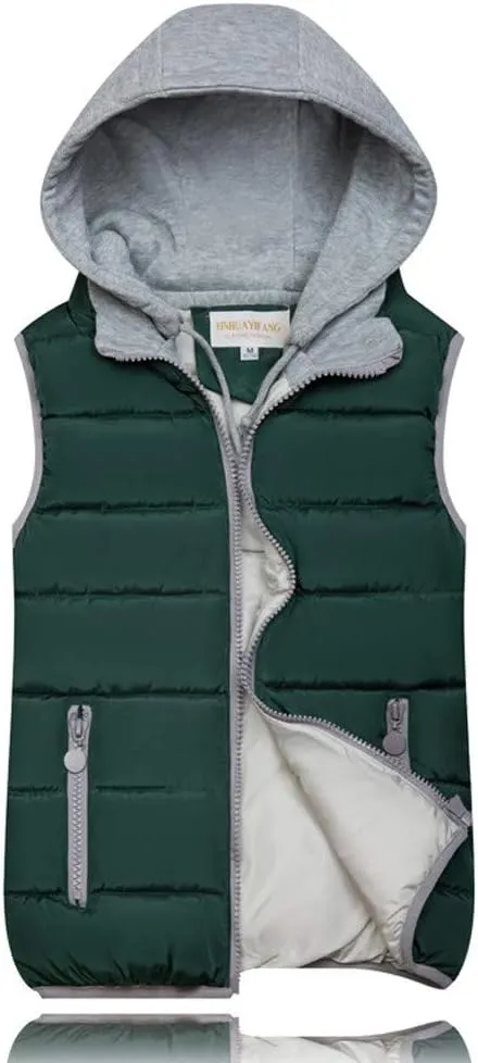 Puffer Vest Women with Hood Quilted Vest Lightweight Zip Up Padded Down Vests Sleeveless Winter Puffer Jacket Gilet Outerwear