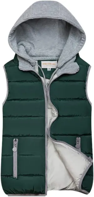 Puffer Vest Women with Hood Quilted Vest Lightweight Zip Up Padded Down Vests Sleeveless Winter Puffer Jacket Gilet Outerwear