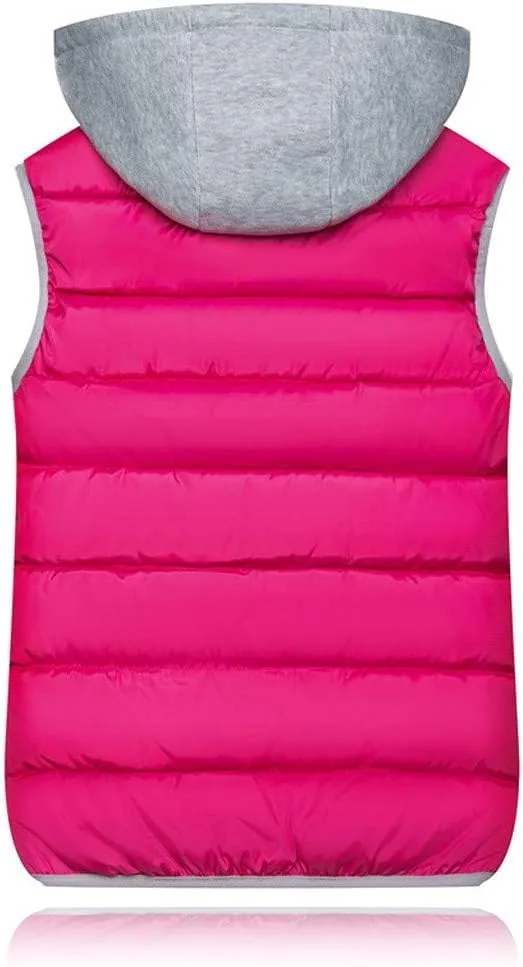 Puffer Vest Women with Hood Quilted Vest Lightweight Zip Up Padded Down Vests Sleeveless Winter Puffer Jacket Gilet Outerwear