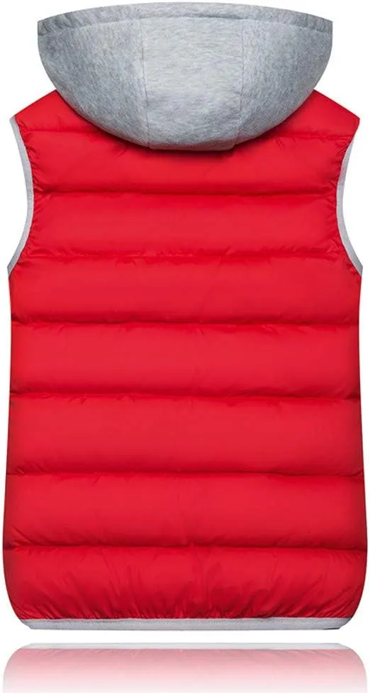 Puffer Vest Women with Hood Quilted Vest Lightweight Zip Up Padded Down Vests Sleeveless Winter Puffer Jacket Gilet Outerwear