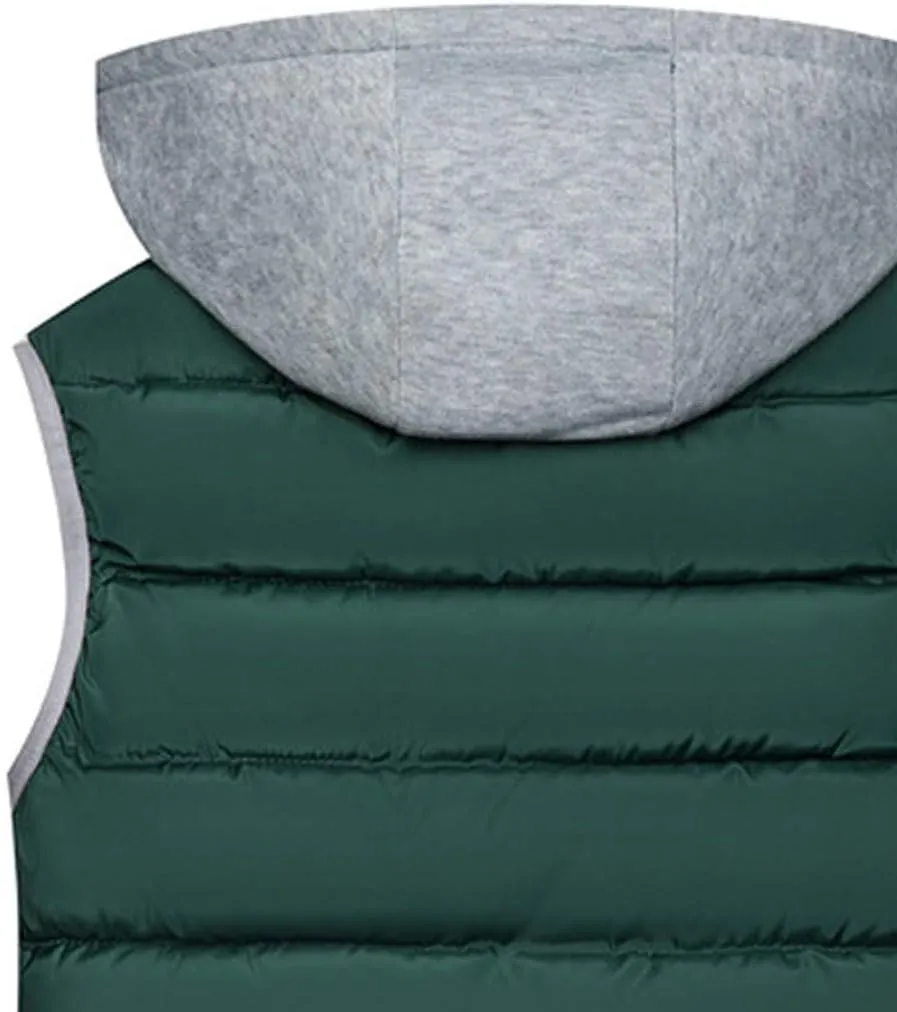 Puffer Vest Women with Hood Quilted Vest Lightweight Zip Up Padded Down Vests Sleeveless Winter Puffer Jacket Gilet Outerwear
