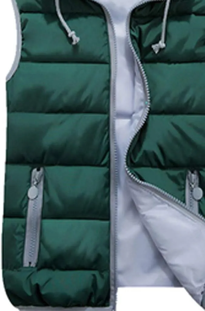 Puffer Vest Women with Hood Quilted Vest Lightweight Zip Up Padded Down Vests Sleeveless Winter Puffer Jacket Gilet Outerwear