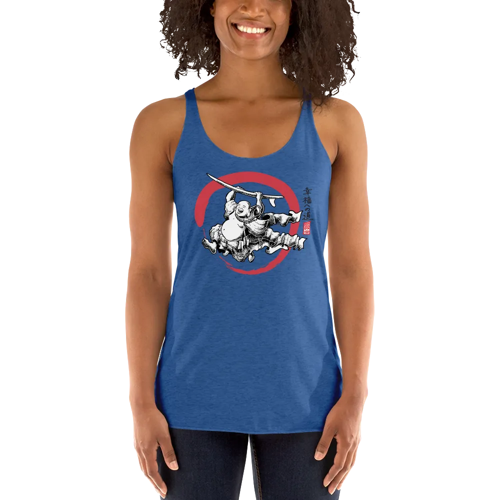 "Surfing Buddha" Women's Racerback Tank