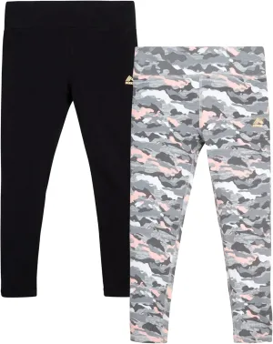 RBX Girls' Active Leggings - 2 Pack Cotton Stretch Yoga Pants and Kids Tights - Athletic Leggings for Girls (Sizes: 4-16)
