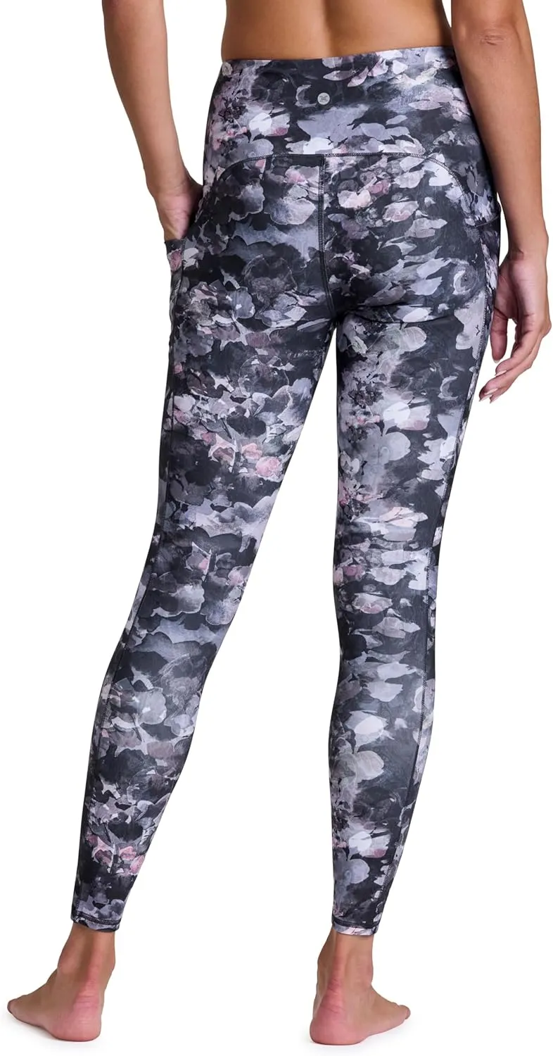 RBX Women's Full Length Legging with Pockets, Printed Workout Leggings for Women Squat Proof High Waisted Leggings for Yoga