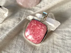 Rhodochrosite Naevia Pendant - Square A