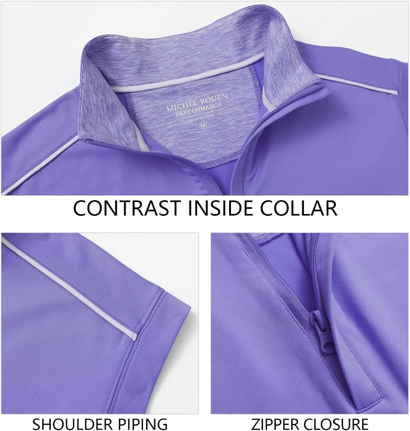 Rouen Mens Vests Outerwear Lightweight Moisture Wicking Midlayer Sleeveless Sports Golf Quarter Zip Pullover Mens Vest