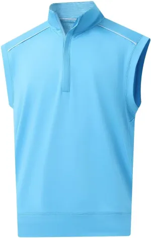 Rouen Mens Vests Outerwear Lightweight Moisture Wicking Midlayer Sleeveless Sports Golf Quarter Zip Pullover Mens Vest