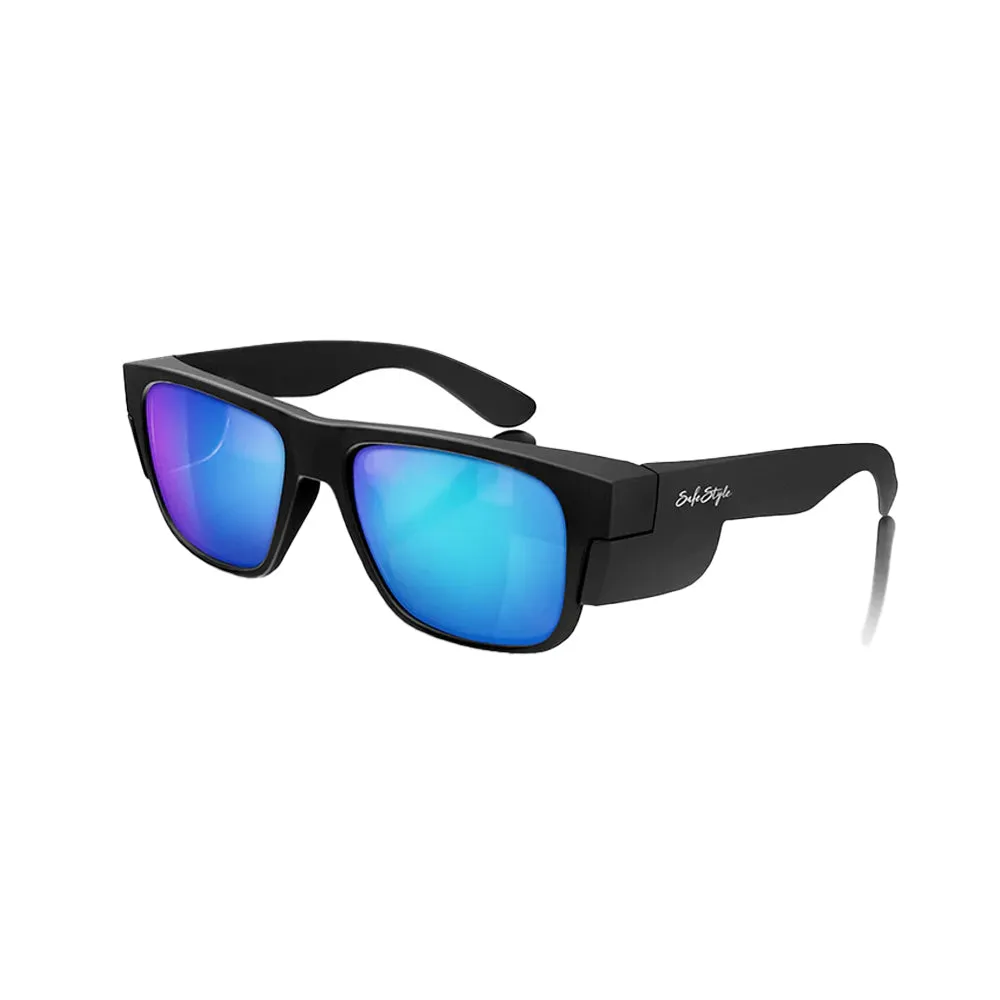 Safestyle Fusions Matte Black Frame Mirror Blue Polarised Lens