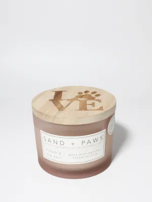 Sand   Paws Ocean & Sea Salt 12 oz scented candle