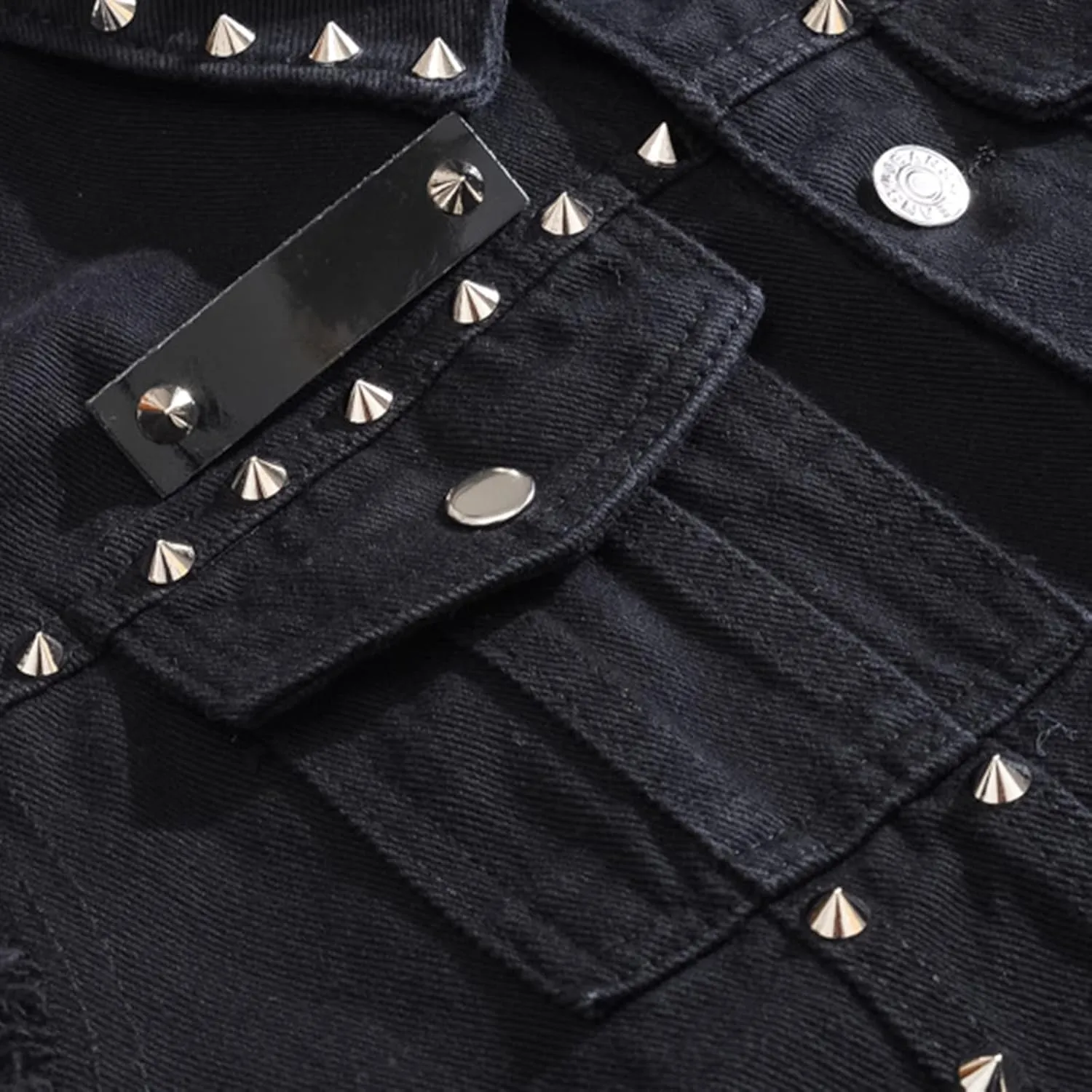Saukiee Men's Casual Lapel Denim Vest Jacket Vintage Slim Fit Sleeveless Ripped Jeans Vests
