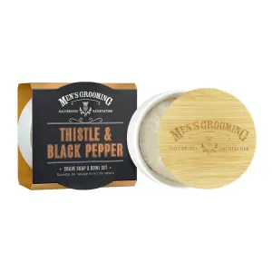 Scottish Fine Soaps Thistle and Black Pepper Shave Soap & Bowl Set