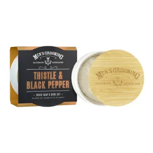 Scottish Fine Soaps Thistle and Black Pepper Shave Soap & Bowl Set
