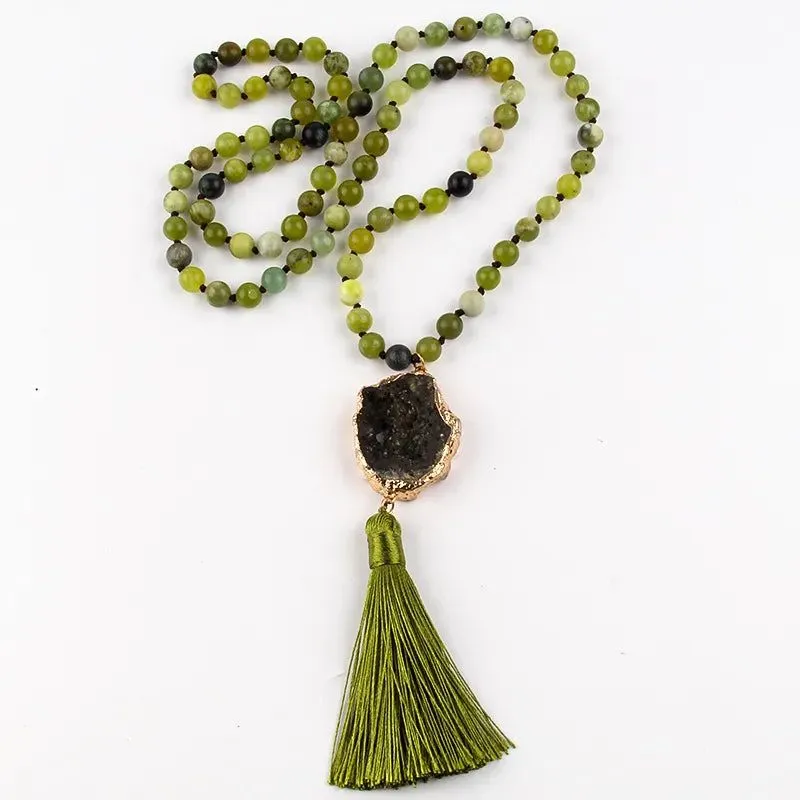 Semi Precious Druzy Stone Necklaces Collection