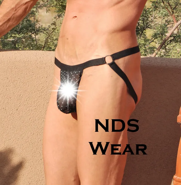 Sexy Sheer Dotted Ring Jockstrap For Men - BLOWOUT SALE!