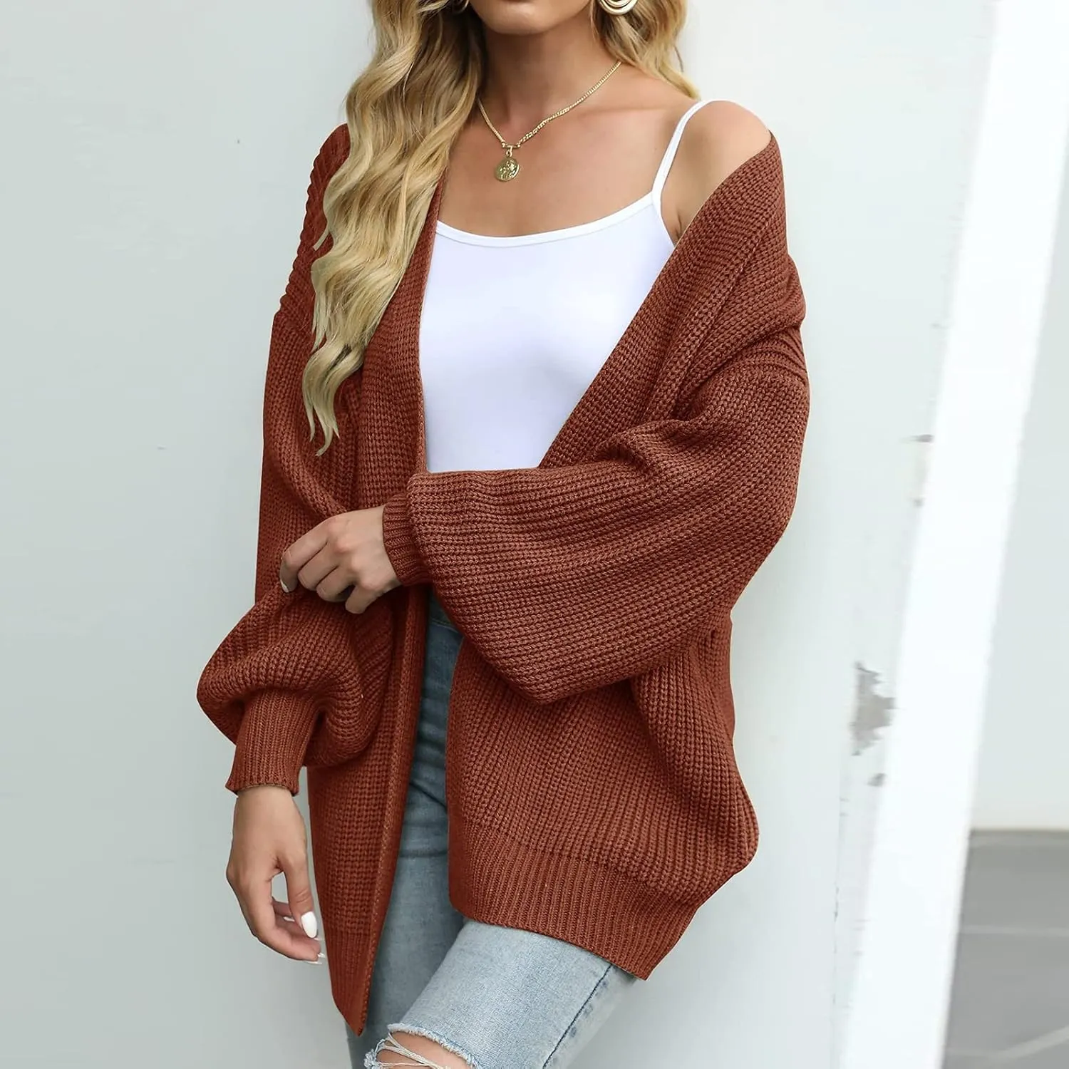 Shacket Jacket Women Long Sleeve Thickened Warm Outdoor Fleece Jacket Open Stitch Coat Sweater Coat Trench