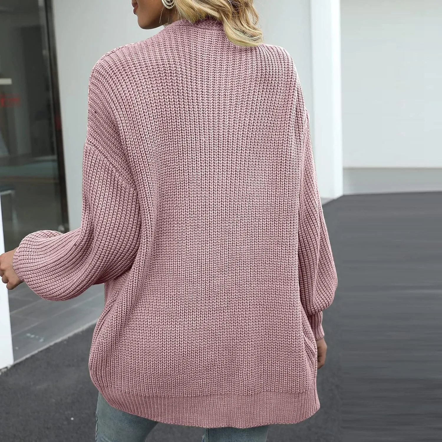 Shacket Jacket Women Long Sleeve Thickened Warm Outdoor Fleece Jacket Open Stitch Coat Sweater Coat Trench
