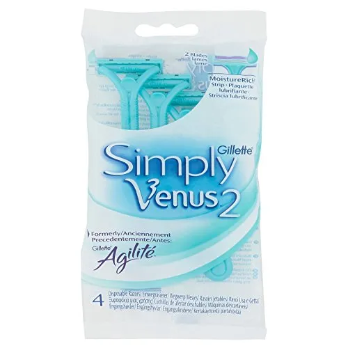 Simply Venus 2 Women's Disposable Razors - 4 Pack